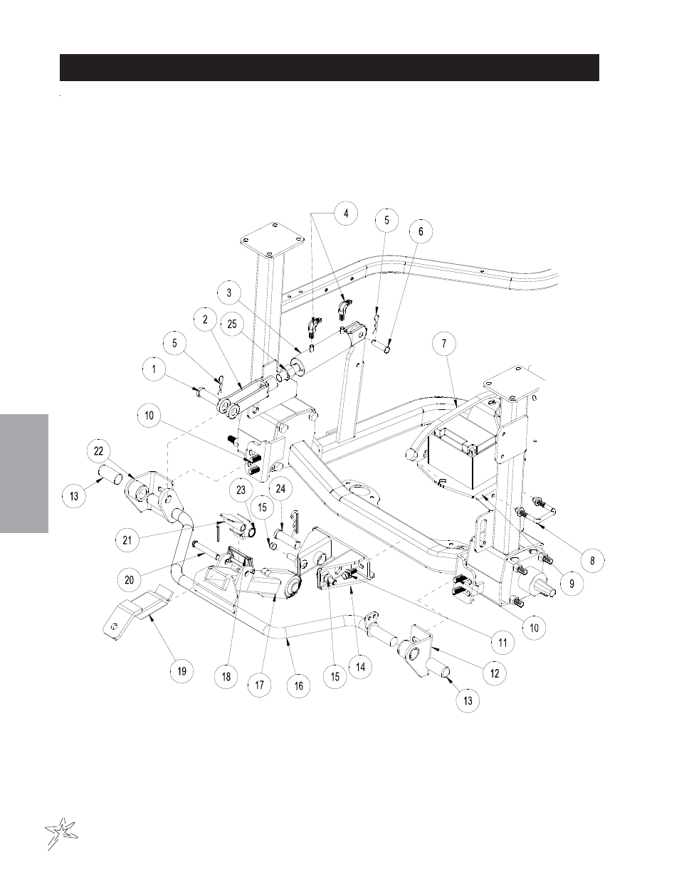 Rear rake lift drawing | Smithco Sand Star I 45-001 Parts & Service Manual User Manual | Page 54 / 160