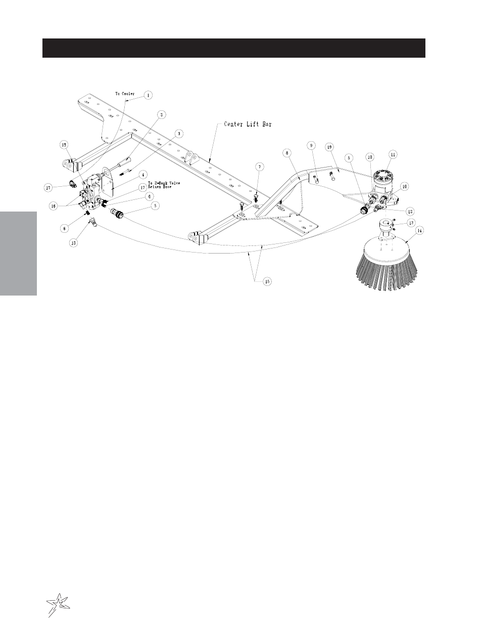 015 motorized brush drawing, Center attachment | Smithco Sand Star I 45-001 Parts & Service Manual User Manual | Page 97 / 160