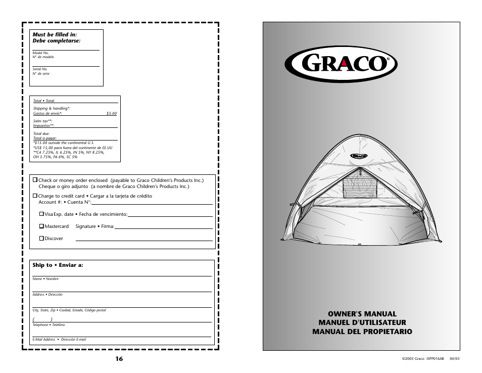 Graco ISPP016AB User Manual | 16 pages