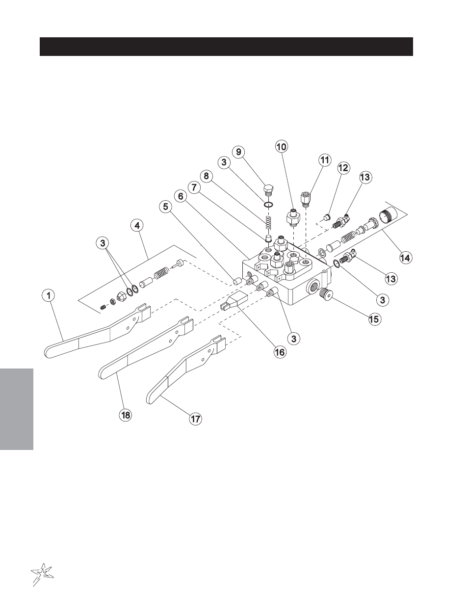 355 hydraulic 3-bank valve drawing | Smithco Super Rake 13-55х (sn 6201 – 6279/1080 – 1120) Parts & Service Manual User Manual | Page 68 / 124