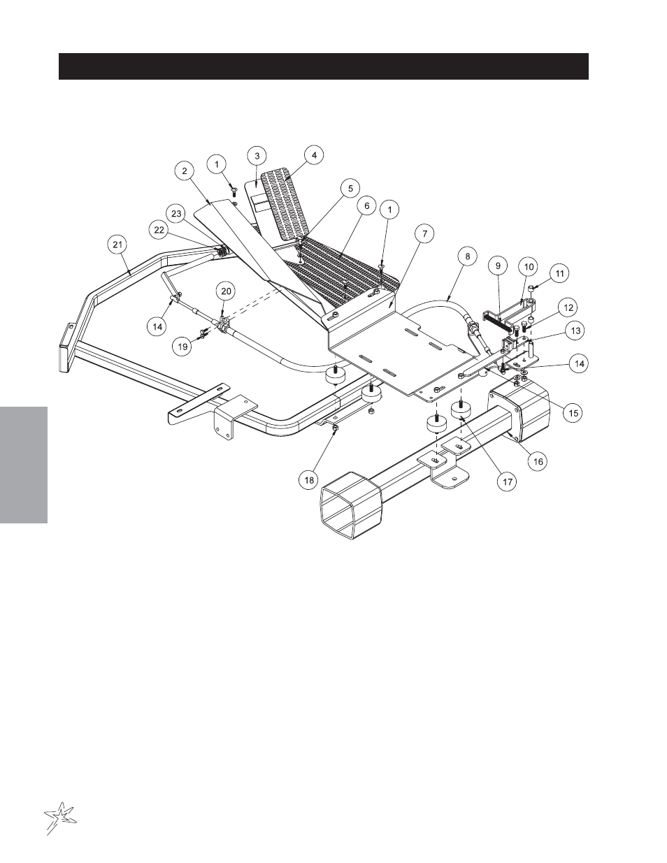 Accelerator linkage drawing | Smithco Super Rake 13-55х (sn 6450 – 6594/1200-1301) Parts & Service Manual User Manual | Page 24 / 112
