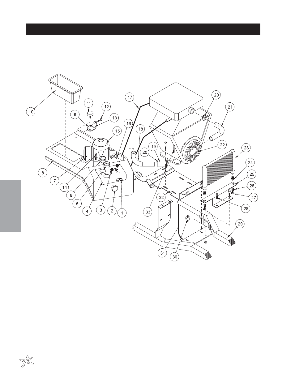 Right fender and engine drawing | Smithco Super Rake 13-55х (sn 6450 – 6594/1200-1301) Parts & Service Manual User Manual | Page 26 / 112