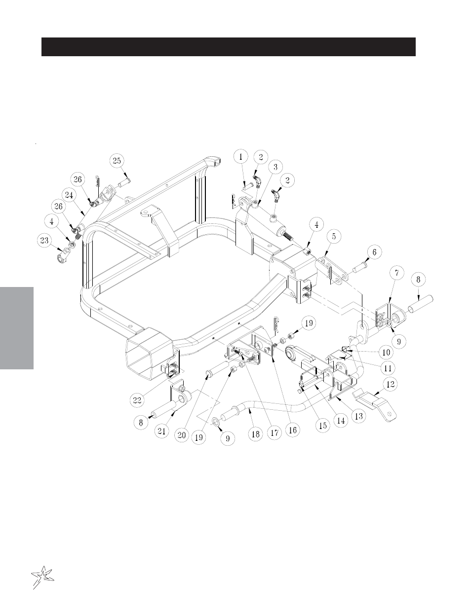 Rake lift drawing | Smithco Super Star FX 43-250-A (sn Fx1001 – FX1020) Parts & Service Manual User Manual | Page 36 / 162