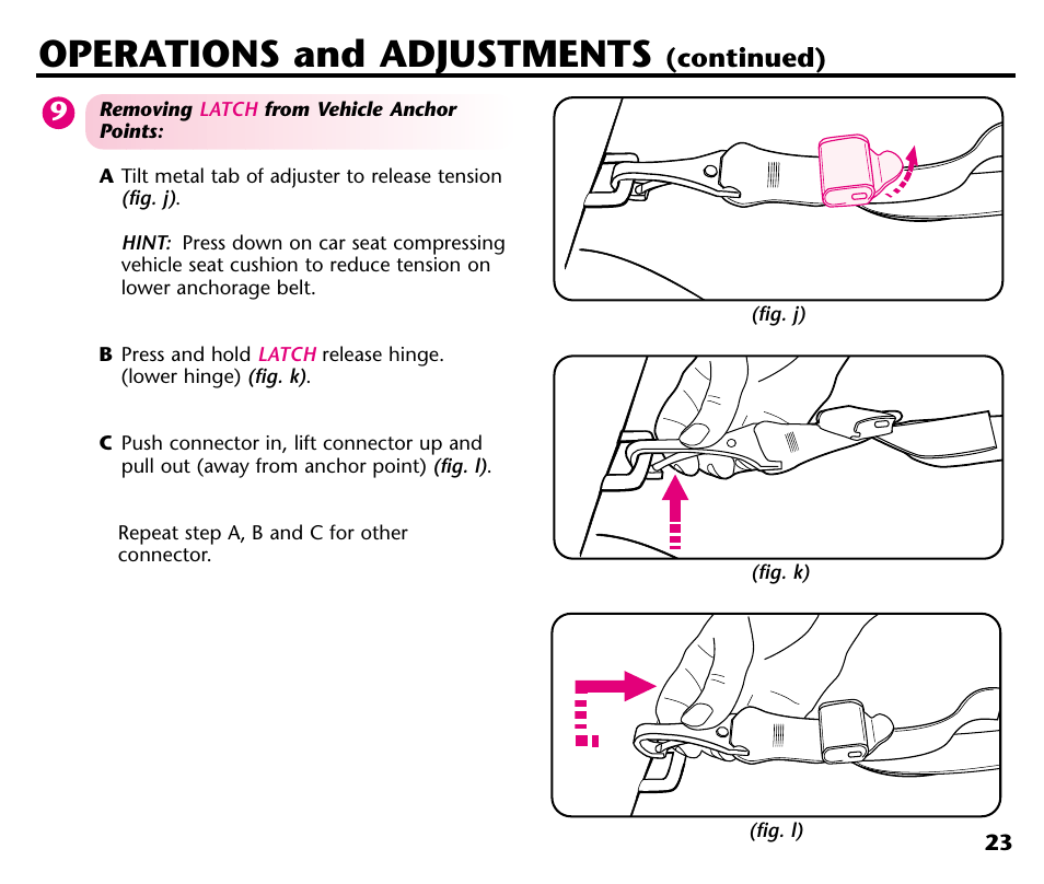 Operations and adjustments, Continued) | Century 44164 User Manual | Page 25 / 40