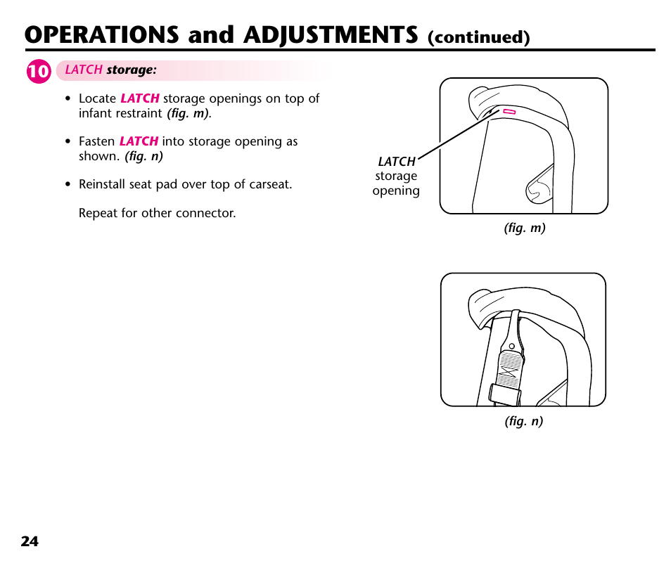 Operations and adjustments, Continued) | Century 44164 User Manual | Page 26 / 40