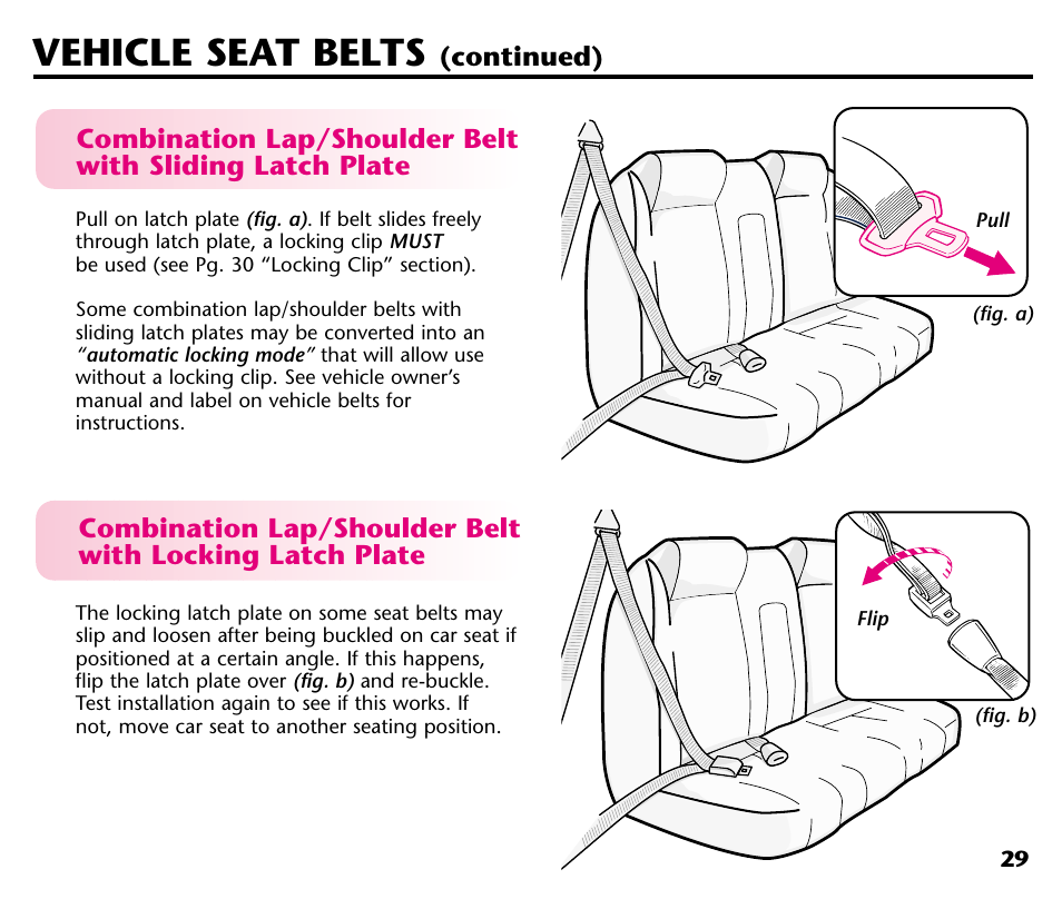 Vehicle seat belts | Century 44164 User Manual | Page 31 / 40