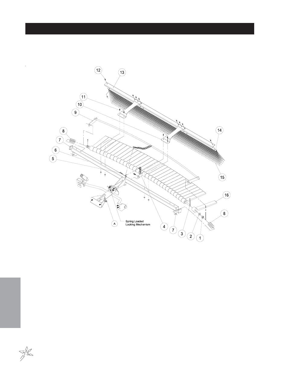 002 q flex action field finisher, Brush drawing | Smithco Super Star LE 42-400-A (sn 400356 – Current) Parts & Service Manual User Manual | Page 142 / 169