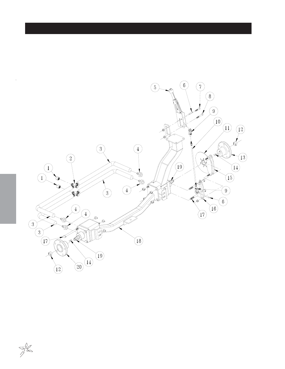 Rear axle drawing | Smithco Super Star LE 42-400-A (sn 400356 – Current) Parts & Service Manual User Manual | Page 36 / 169