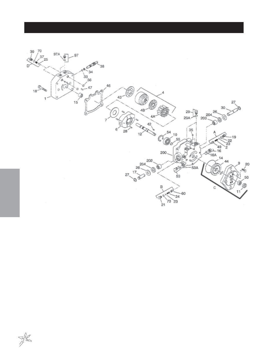 599 hydrostatic pump drawing | Smithco Super Star LE 42-400-A (sn 400356 – Current) Parts & Service Manual User Manual | Page 42 / 169