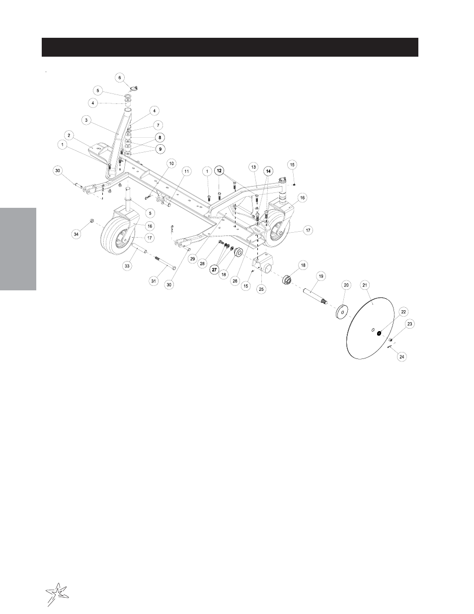 287 edger kit with castor wheels drawing | Smithco Super Star LE 42-400-A (sn 400356 – Current) Parts & Service Manual User Manual | Page 83 / 169