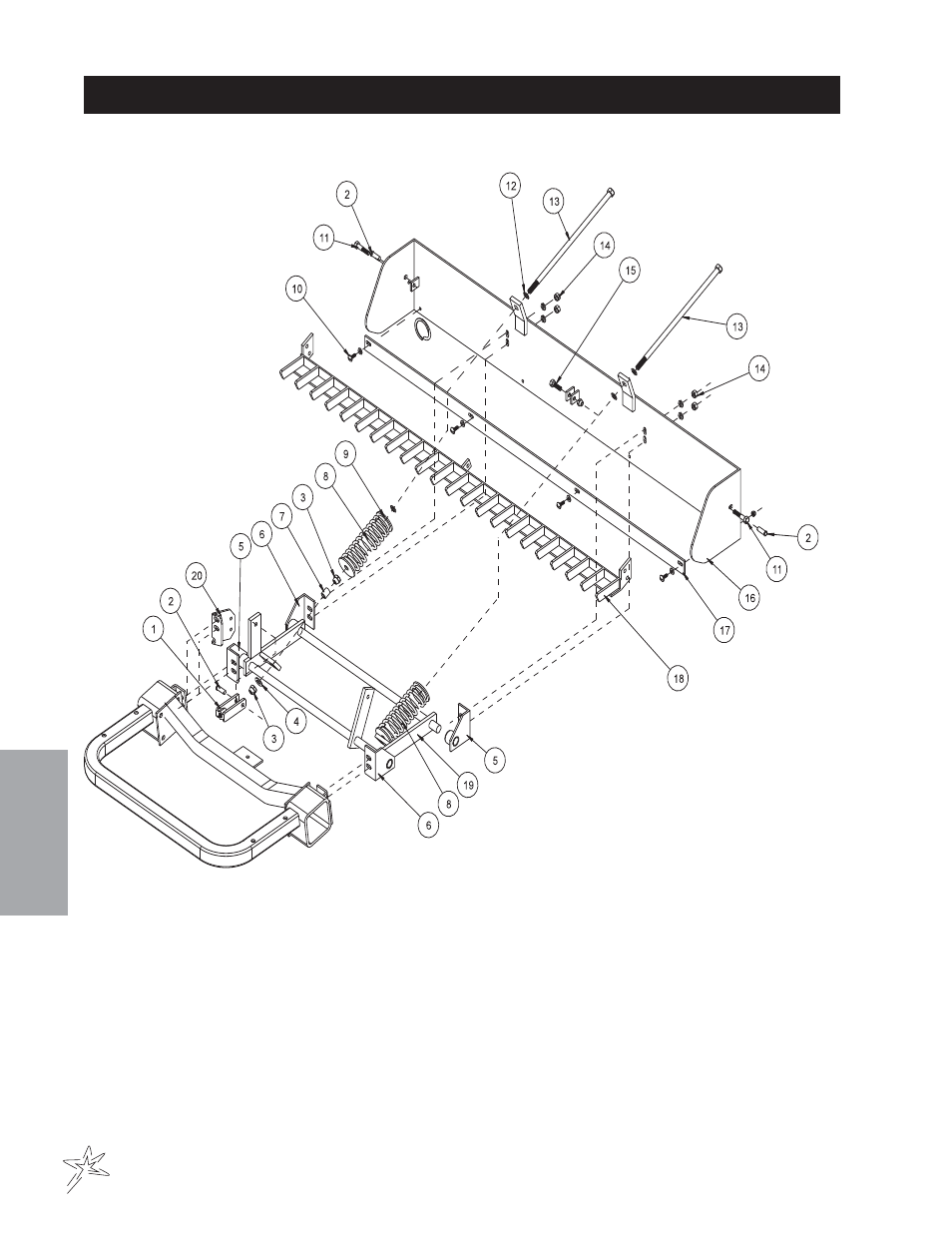 Super star box grader mount drawing | Smithco Super Star 42-00x (sn 4602 – 4660/12588 – 12627) Parts & Service Manual User Manual | Page 118 / 128