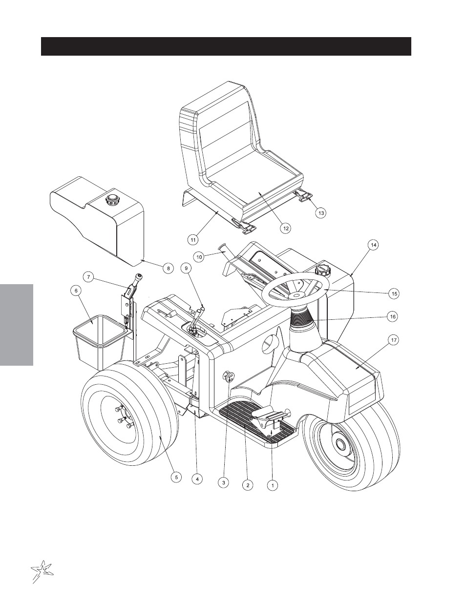 Main frame common drawing | Smithco Super Star 42-00x (sn 4602 – 4660/12588 – 12627) Parts & Service Manual User Manual | Page 20 / 128