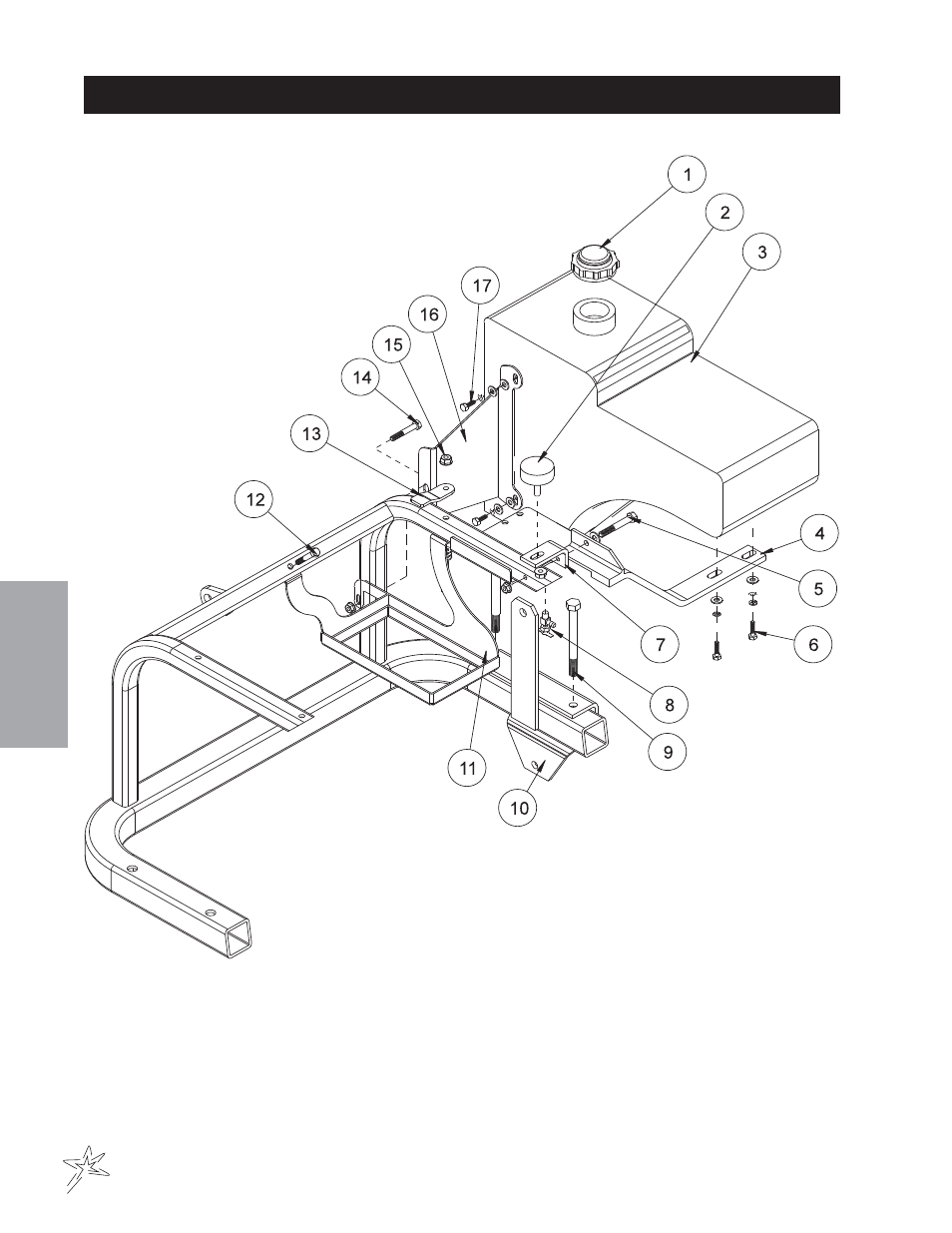 Gas tank drawing | Smithco Super Star 42-00x (sn 4602 – 4660/12588 – 12627) Parts & Service Manual User Manual | Page 30 / 128