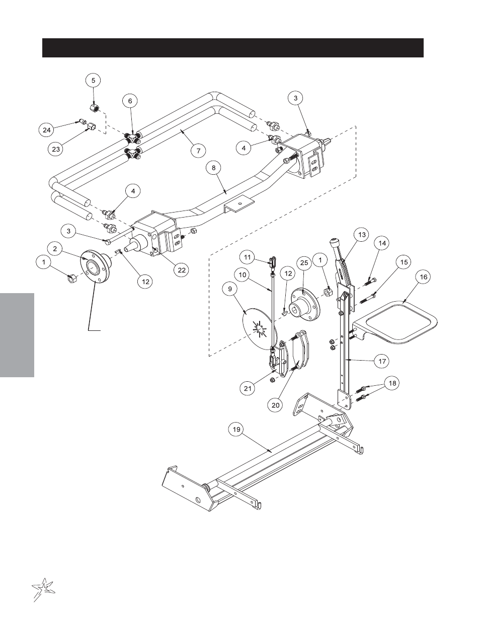 Rear axle drawing | Smithco Super Star 42-00x (sn 4602 – 4660/12588 – 12627) Parts & Service Manual User Manual | Page 40 / 128