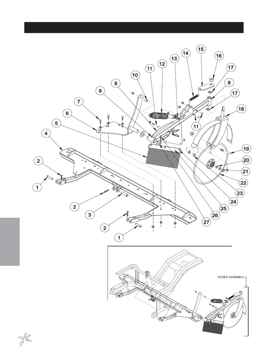 750 cart path and sidewalk edger drawing | Smithco Super Star 42-00x (sn 4602 – 4660/12588 – 12627) Parts & Service Manual User Manual | Page 72 / 128