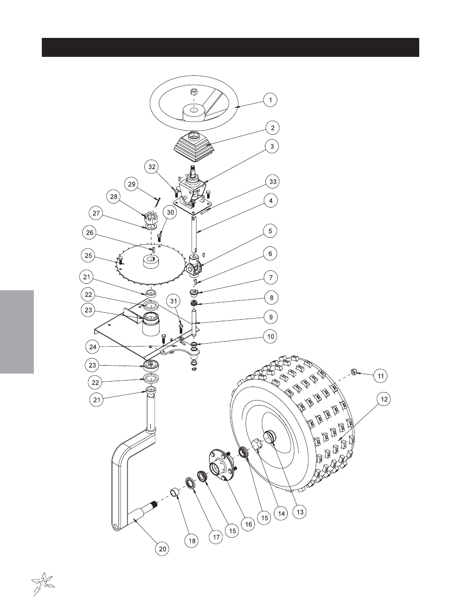2 wheel drive front fork drawing | Smithco Super Star 42-00x (sn 4841 – 4984/12712 – 12799) Parts & Service Manual User Manual | Page 22 / 136