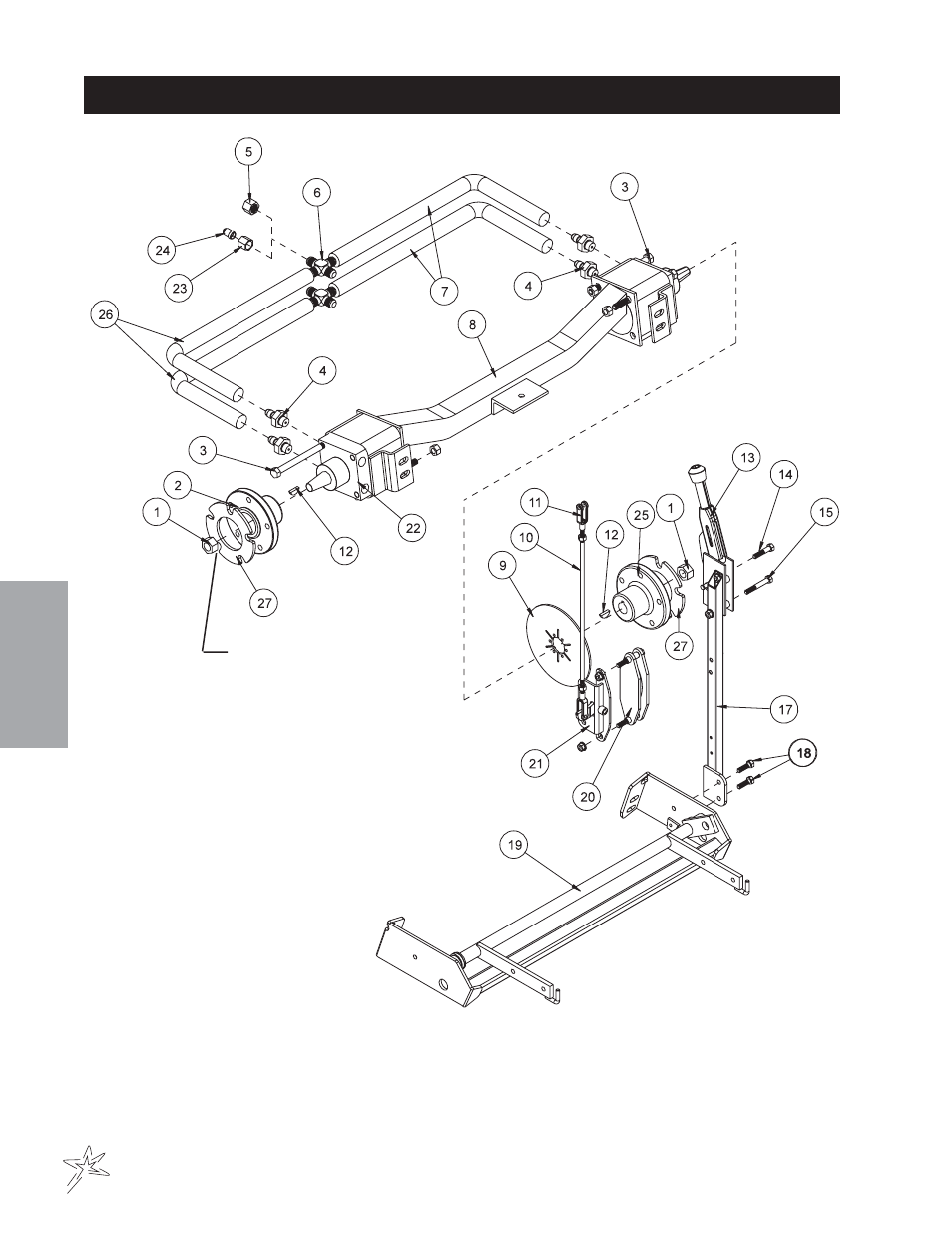 Rear axle drawing | Smithco Super Star 42-00x (sn 4841 – 4984/12712 – 12799) Parts & Service Manual User Manual | Page 38 / 136