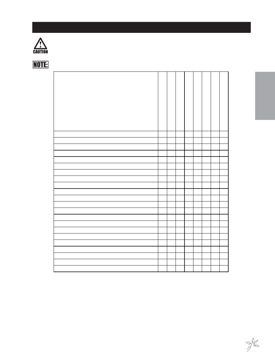 Service chart | Smithco Super Star 42-00x (sn 4841 – 4984/12712 – 12799) Parts & Service Manual User Manual | Page 9 / 136