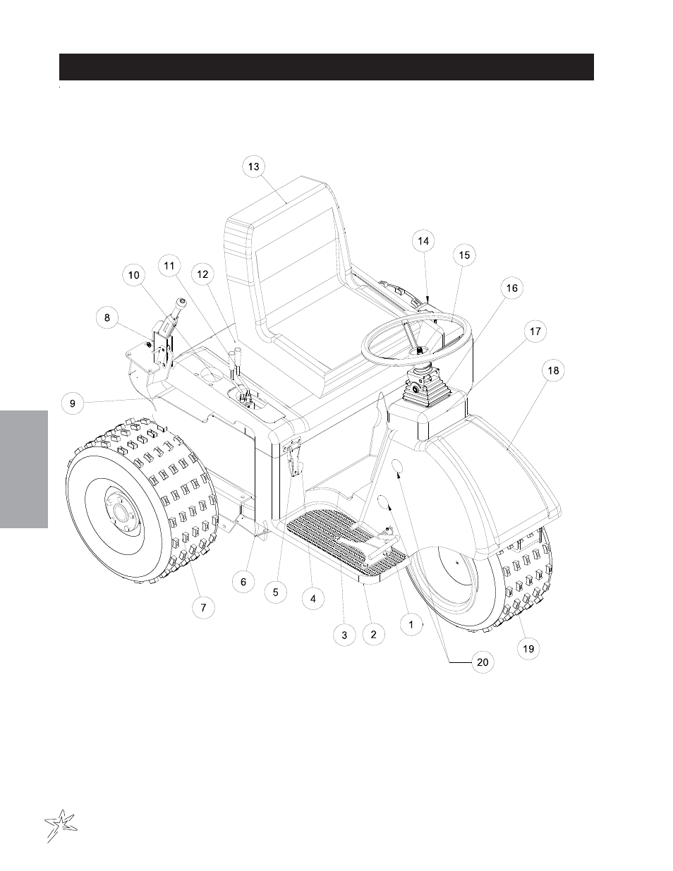 Main frame drawing | Smithco Super Star 42-000-E (sn 6289 – 6378) Parts & Service Manual User Manual | Page 18 / 167