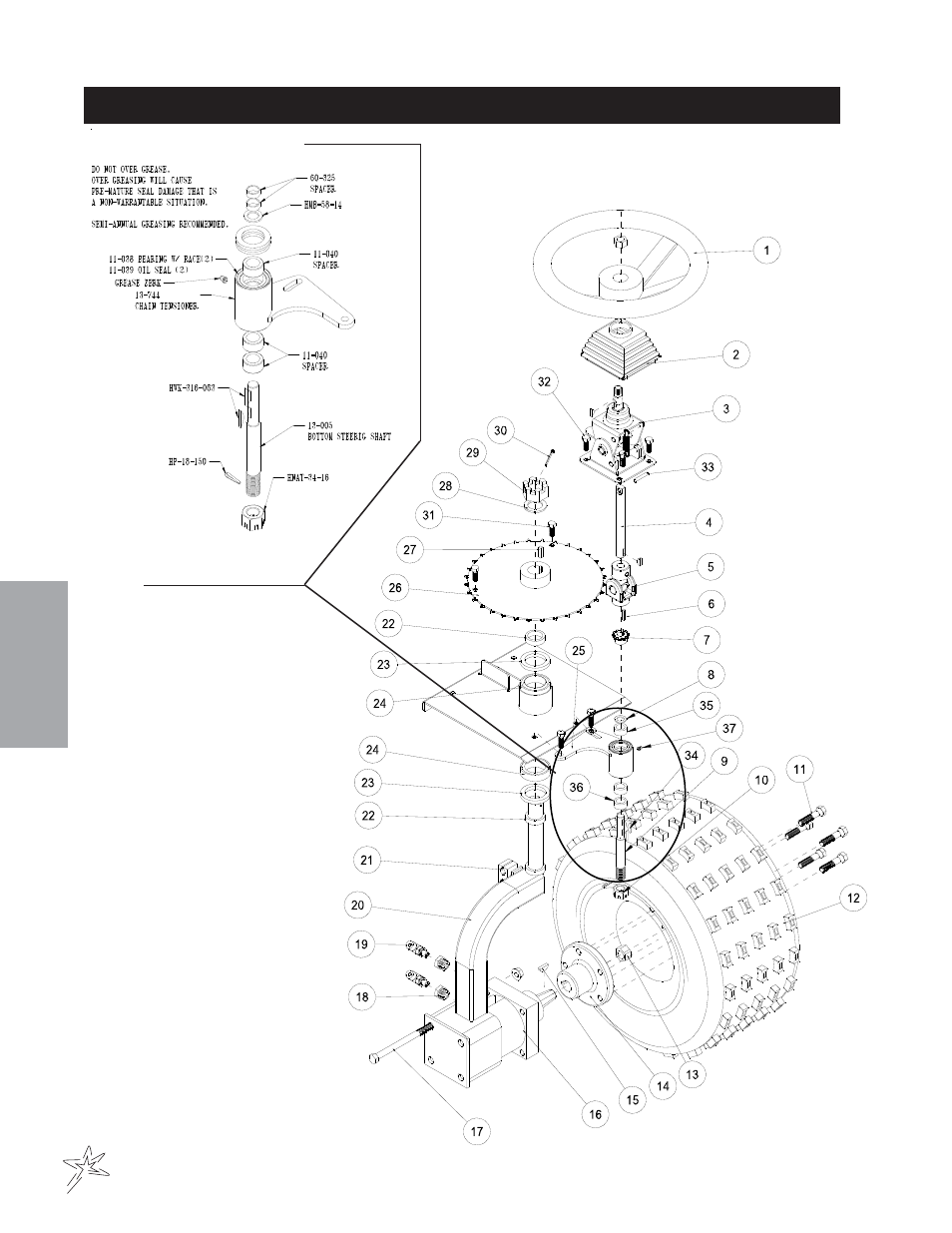 3 wheel drive front fork drawing | Smithco Super Star 42-000-E (sn 6289 – 6378) Parts & Service Manual User Manual | Page 20 / 167