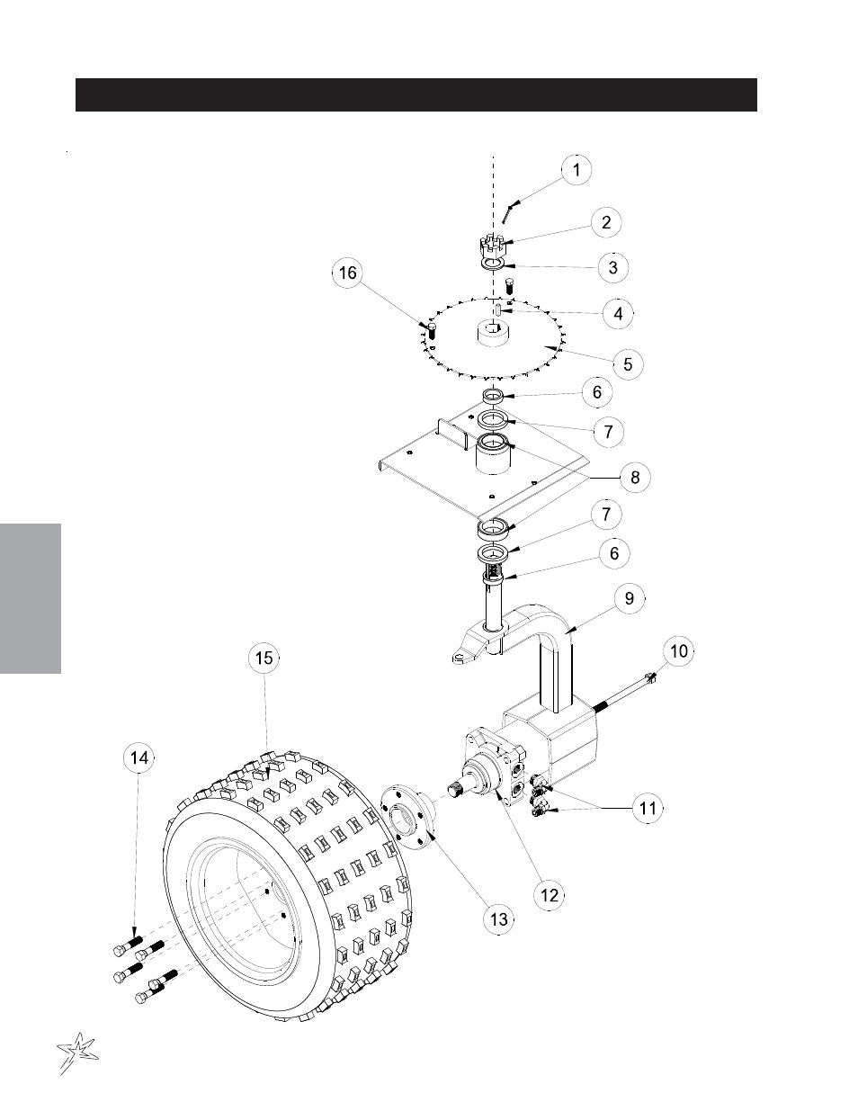 Front fork drawing | Smithco Super Star 42-000-F (sn 6390 -Current) Parts & Service Manual User Manual | Page 20 / 166