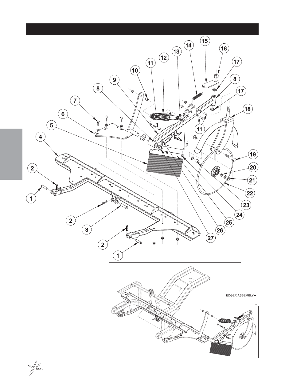 750 cart path and sidewalk edger drawing | Smithco Super Star 42-000-F (sn 6390 -Current) Parts & Service Manual User Manual | Page 78 / 166