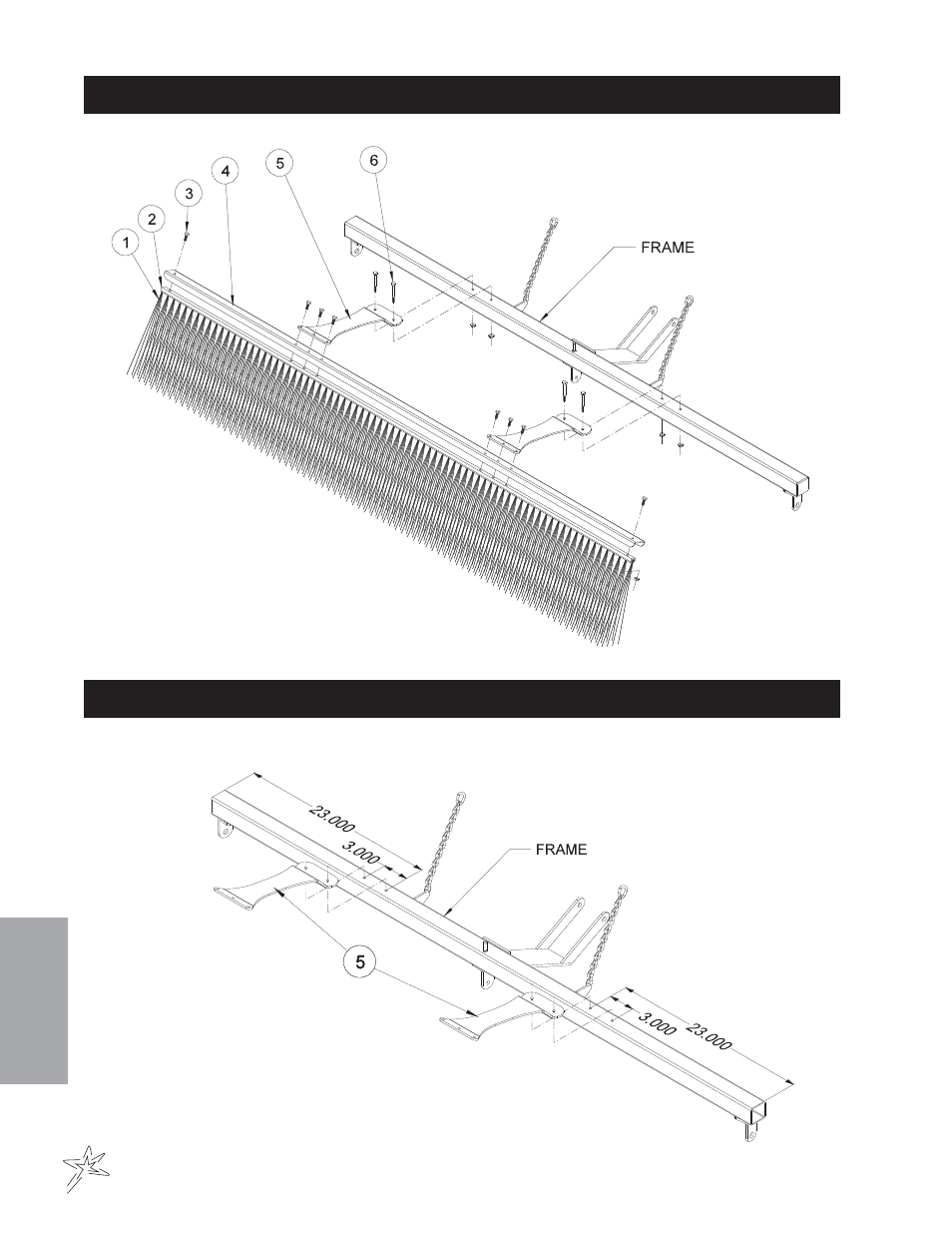 043 finishing brush kit drawing hole location | Smithco Super Star X-Treme Gas 43-000-x (sn 43079 – 43174) Parts & Service Manual User Manual | Page 139 / 162