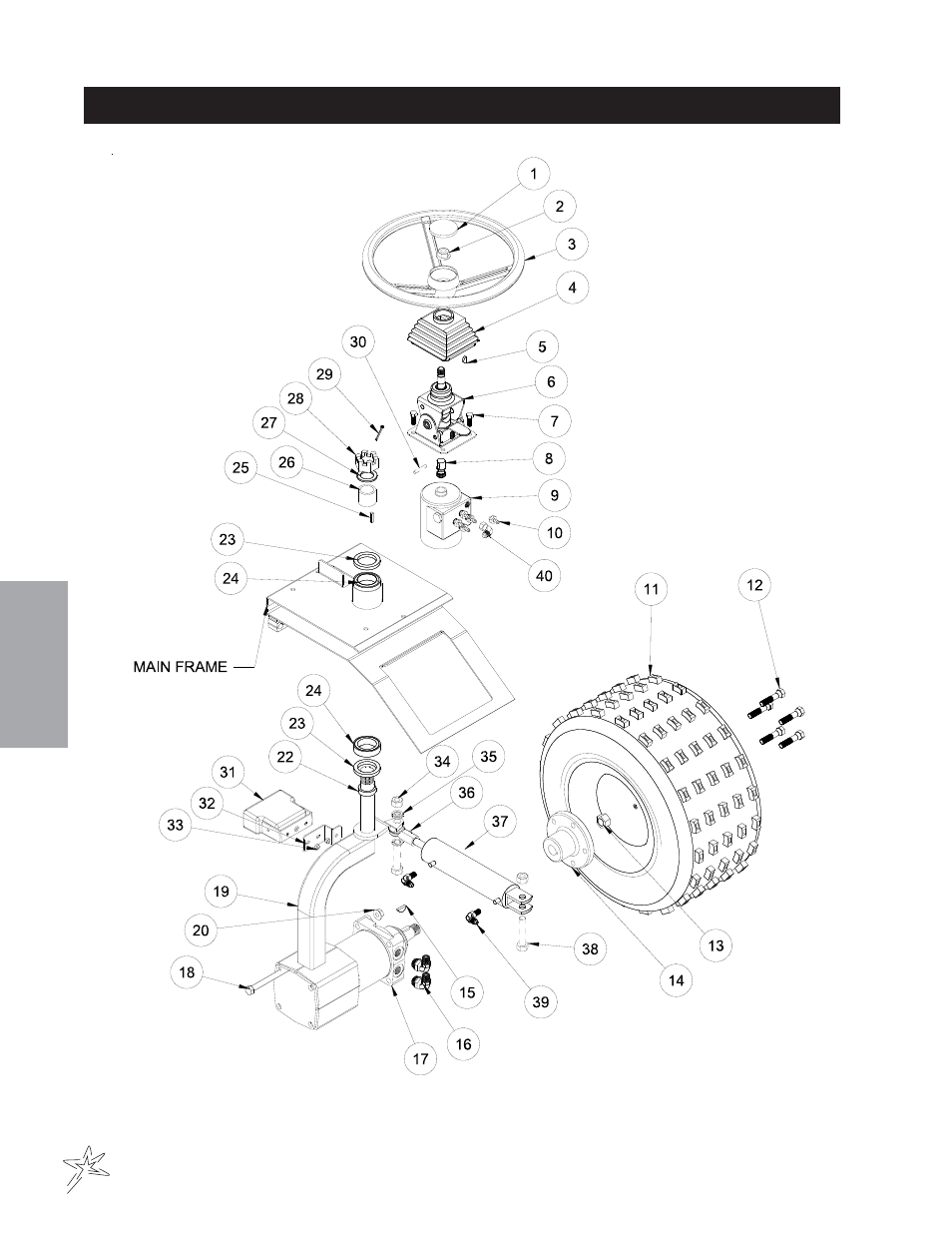 Front fork drawing | Smithco Super Star X-Treme Gas 43-000-x (sn 43079 – 43174) Parts & Service Manual User Manual | Page 20 / 162