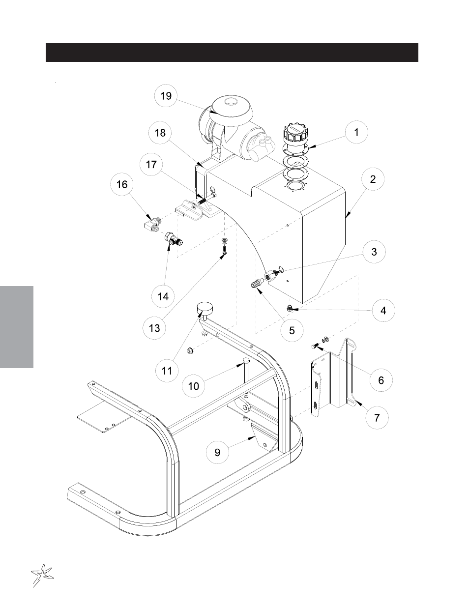 Oil tank drawing | Smithco Super Star X-Treme Gas 43-000-x (sn 43079 – 43174) Parts & Service Manual User Manual | Page 28 / 162