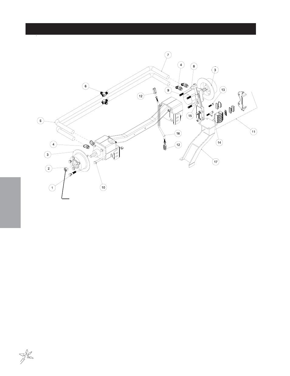 Rear axle drawing | Smithco Super Star X-Treme Gas 43-000-x (sn 43079 – 43174) Parts & Service Manual User Manual | Page 34 / 162