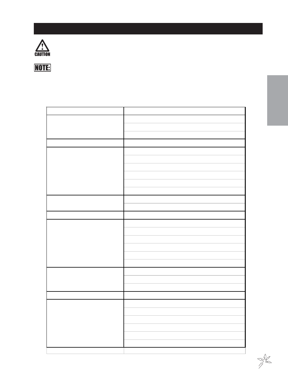 Service chart | Smithco Super Star X-Treme Gas 43-000-x (sn 43375 – Current) Parts & Service Manual User Manual | Page 9 / 163