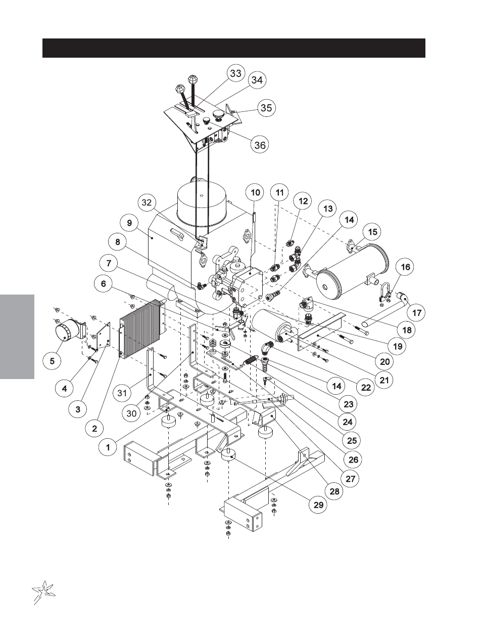 Engine and pump drawing | Smithco Supreme 35-000 (sn 101978) Parts & Service Manual User Manual | Page 36 / 110