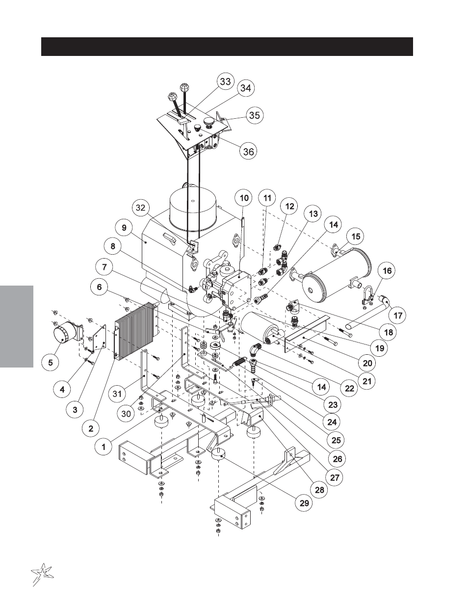 Engine and pump drawing | Smithco Supreme 35-000 (sn 101978) Parts & Service Manual User Manual | Page 38 / 110