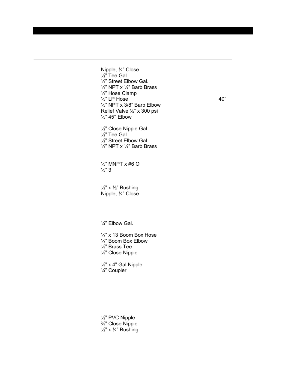 901 plumbing parts list (continued) | Smithco Super Liner 44-901 Operator Manual User Manual | Page 19 / 26