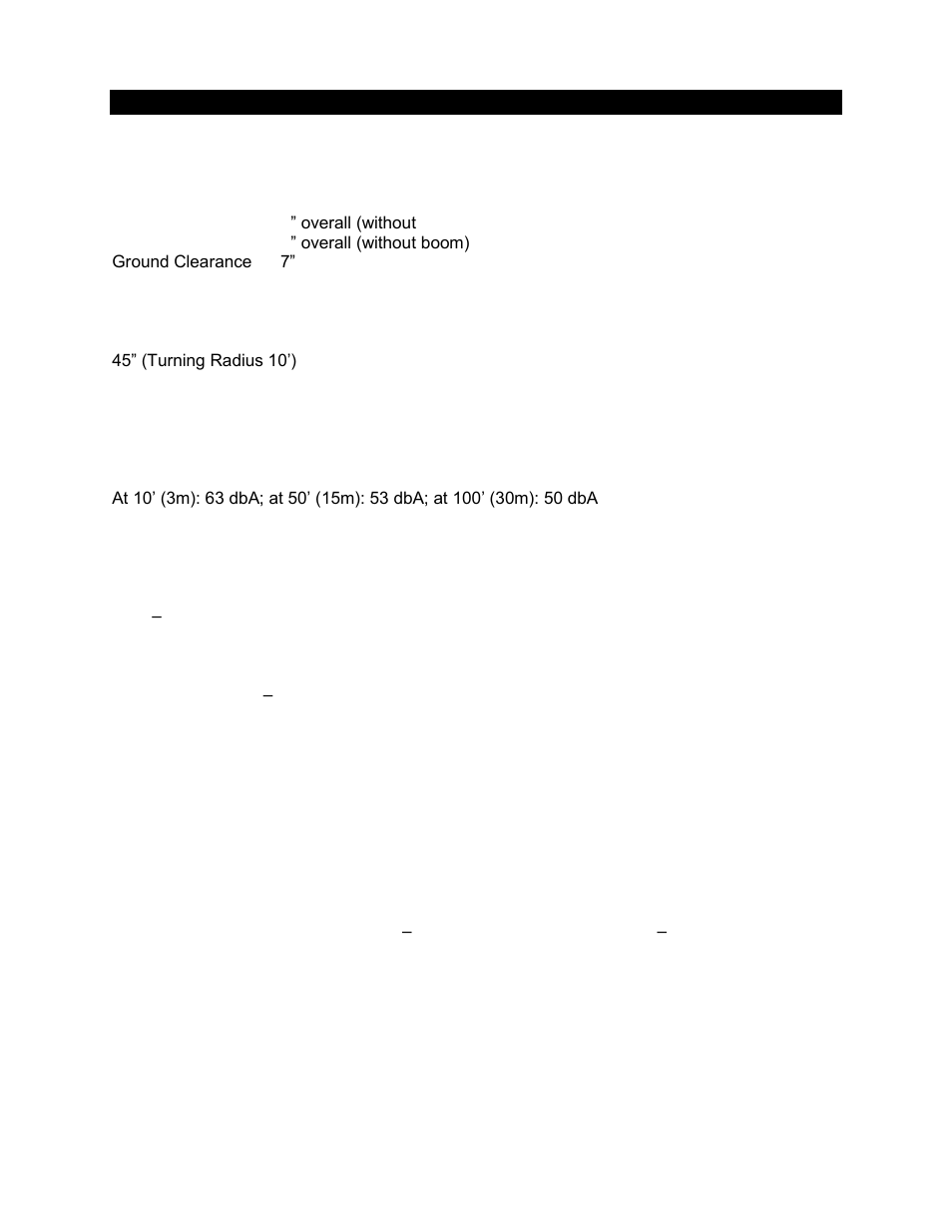 Specifications | Smithco Super Liner 44-901 Operator Manual User Manual | Page 5 / 26