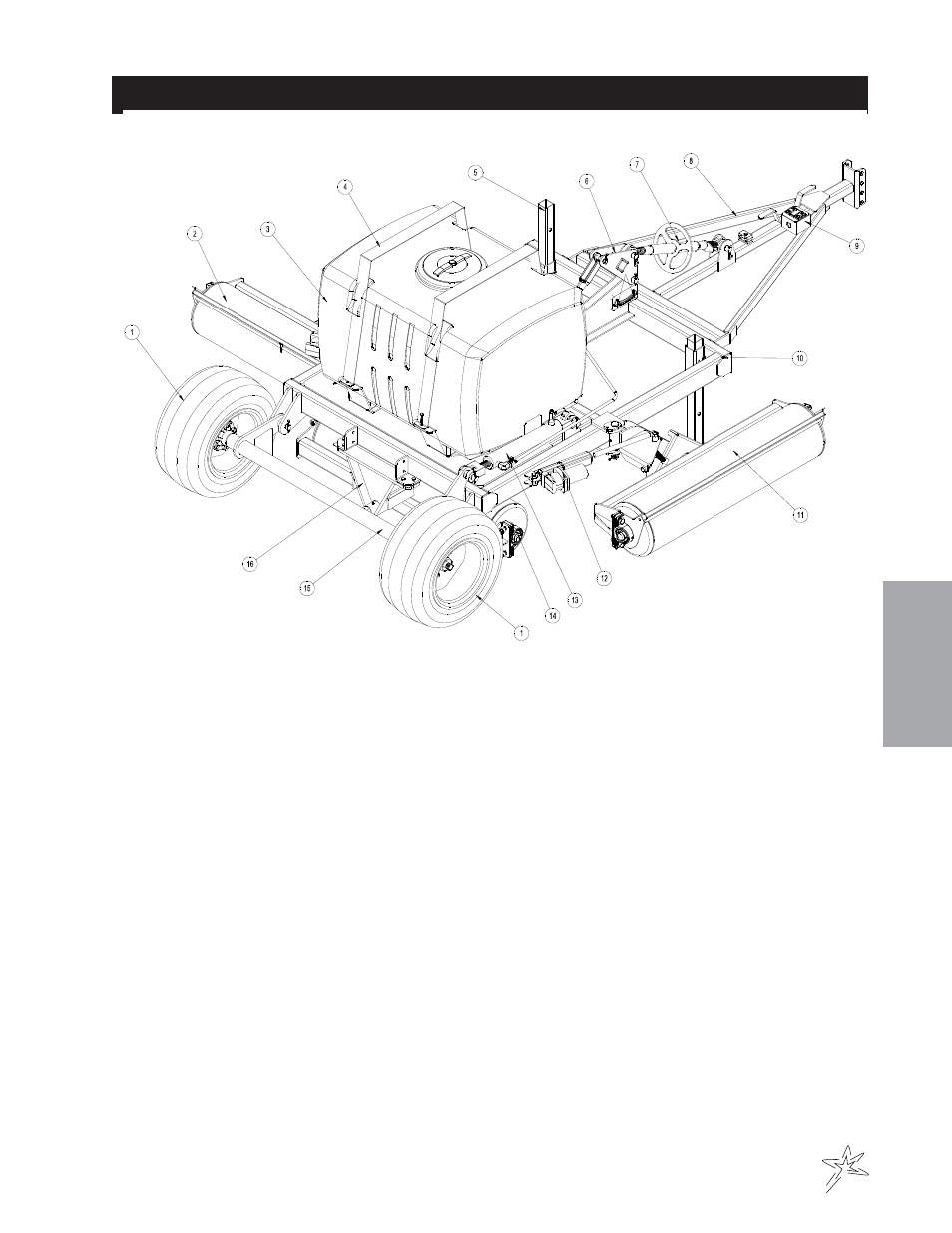 501-a main drawing | Smithco FairWay Roller 12-501-A Parts & Service Manual User Manual | Page 17 / 30