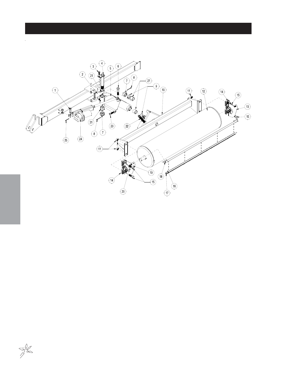 Right roller drawing | Smithco FairWay Roller 12-501-A Parts & Service Manual User Manual | Page 24 / 30
