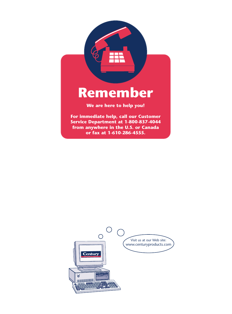 Remember | Century PM-1646AA User Manual | Page 12 / 12