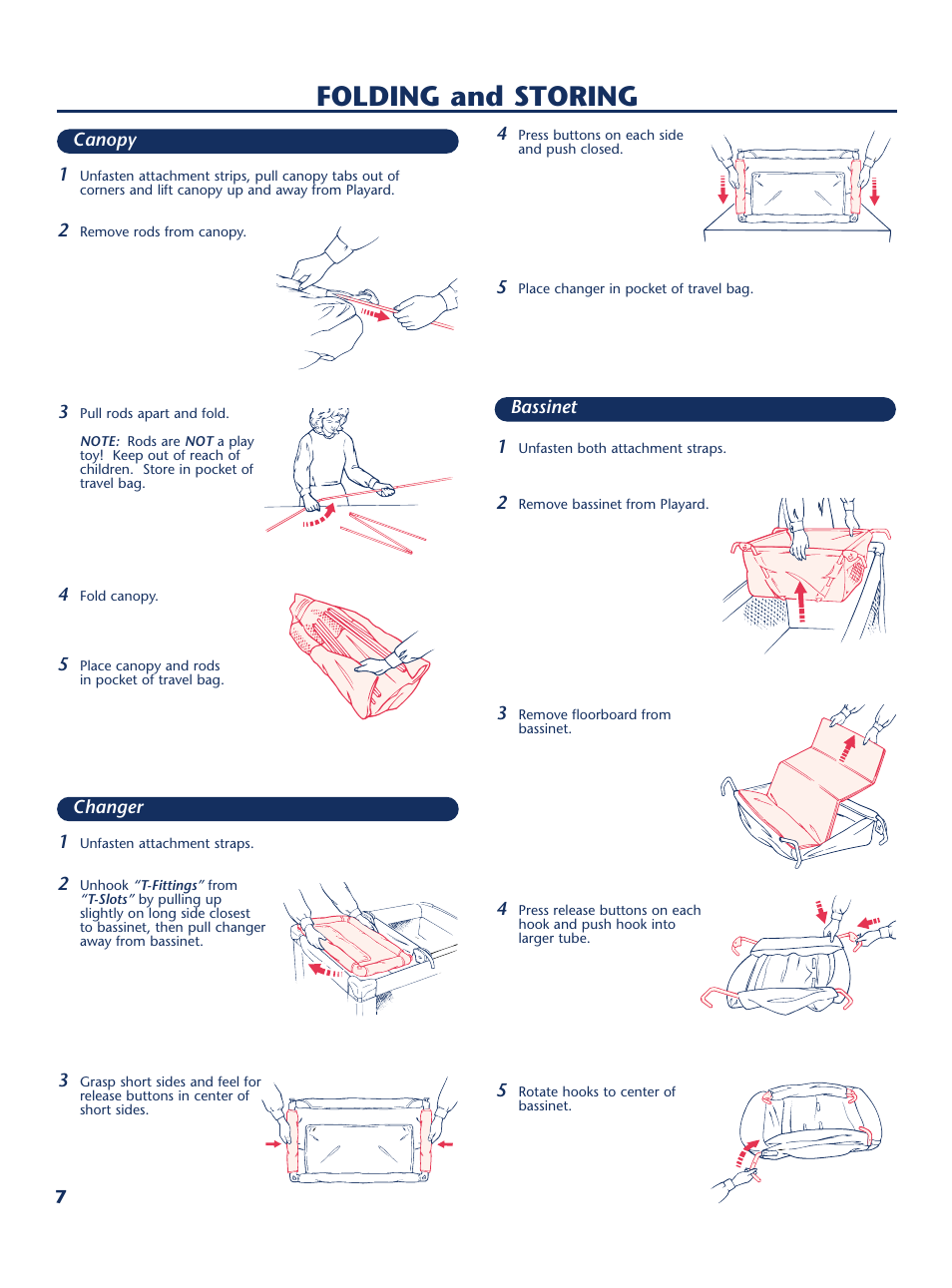 Folding and storing | Century PM-1646AA User Manual | Page 8 / 12