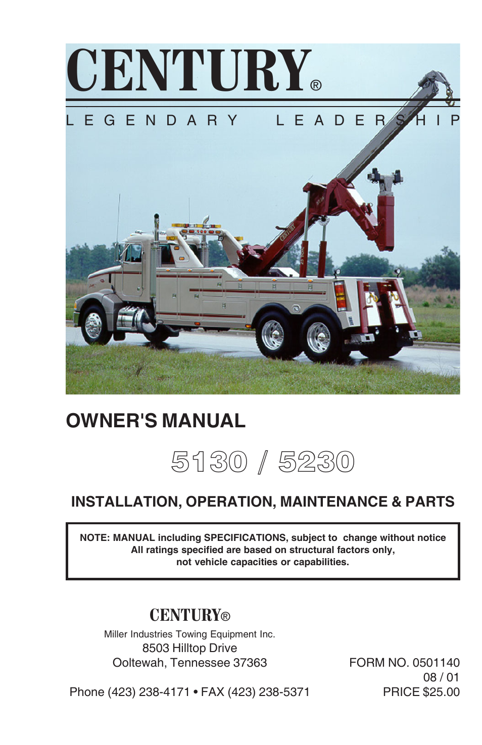 Century 5130 User Manual | 34 pages