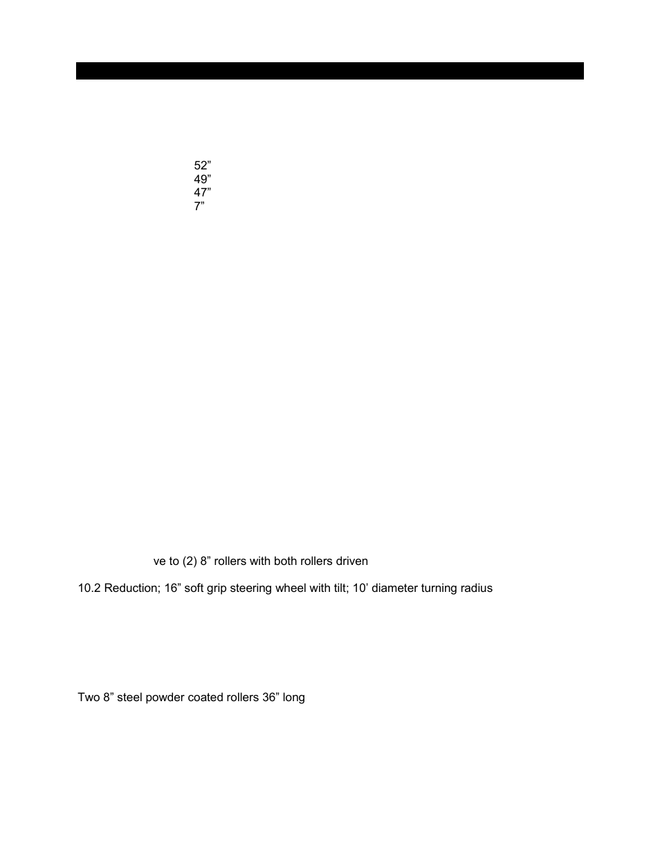 Specifications | Smithco Tournament Roller 7530 Operator Manual User Manual | Page 5 / 33