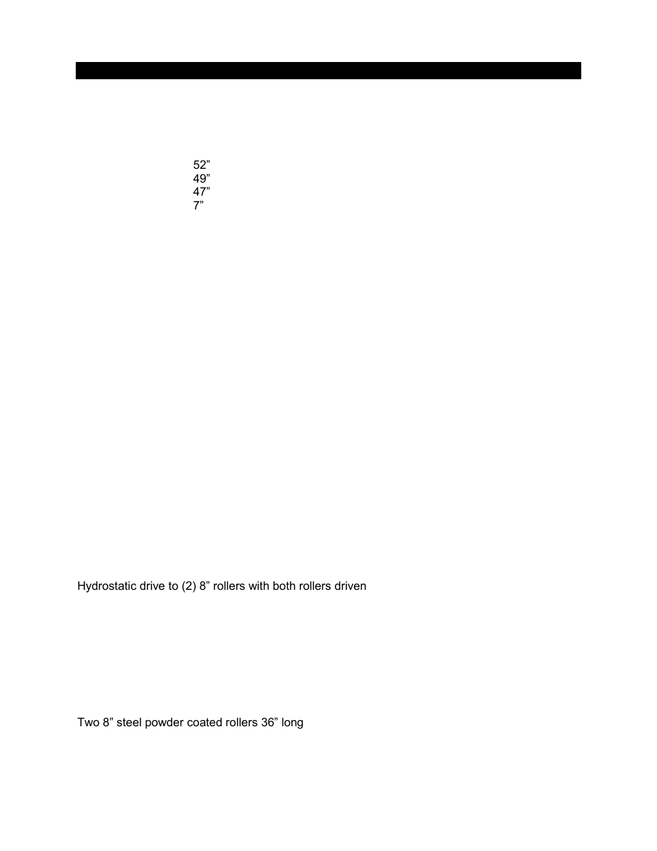 Specifications | Smithco Tournament Roller 7530 Operator Manual User Manual | Page 9 / 33
