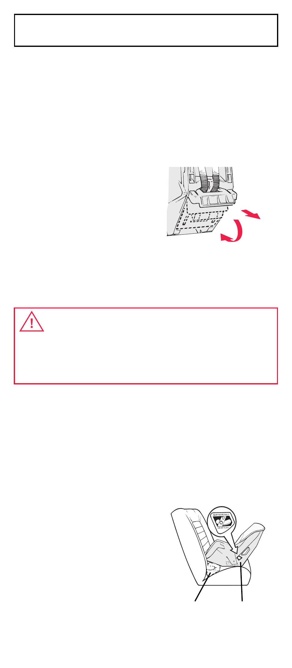 Warning, Rear-facing infant - less than 10 kg (22 lbs.), Tether strap | Car seat must be in reclined position, Level car seat | Century STE User Manual | Page 9 / 31