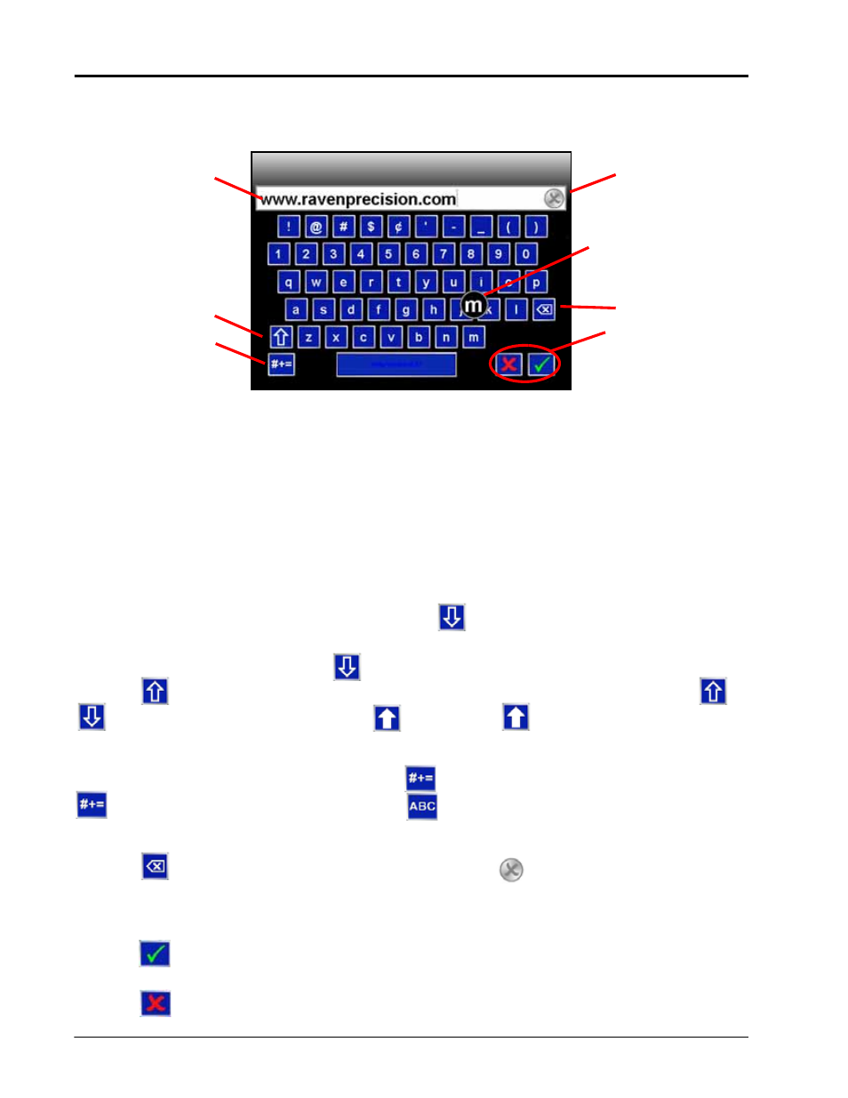 On-screen keyboard | Smithco Envizio Pro Installation & Operation Manual User Manual | Page 102 / 232
