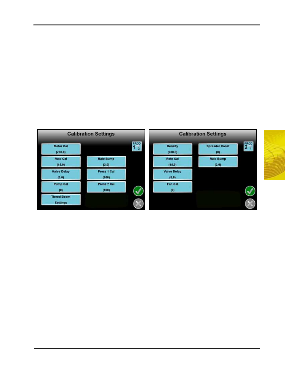 Calibration settings | Smithco Envizio Pro Installation & Operation Manual User Manual | Page 115 / 232