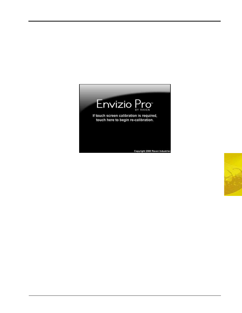 Touch screen calibration | Smithco Envizio Pro Installation & Operation Manual User Manual | Page 47 / 232