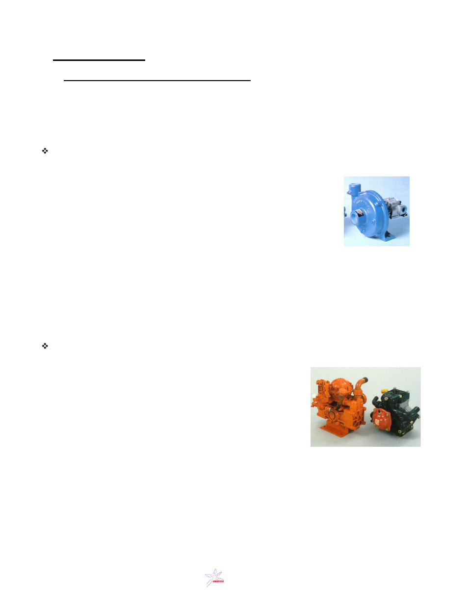 Turf spraying guide 2010, A. – pumps used for spraying turf, 1 application | Smithco Turf Spraying Guide User Manual | Page 5 / 33