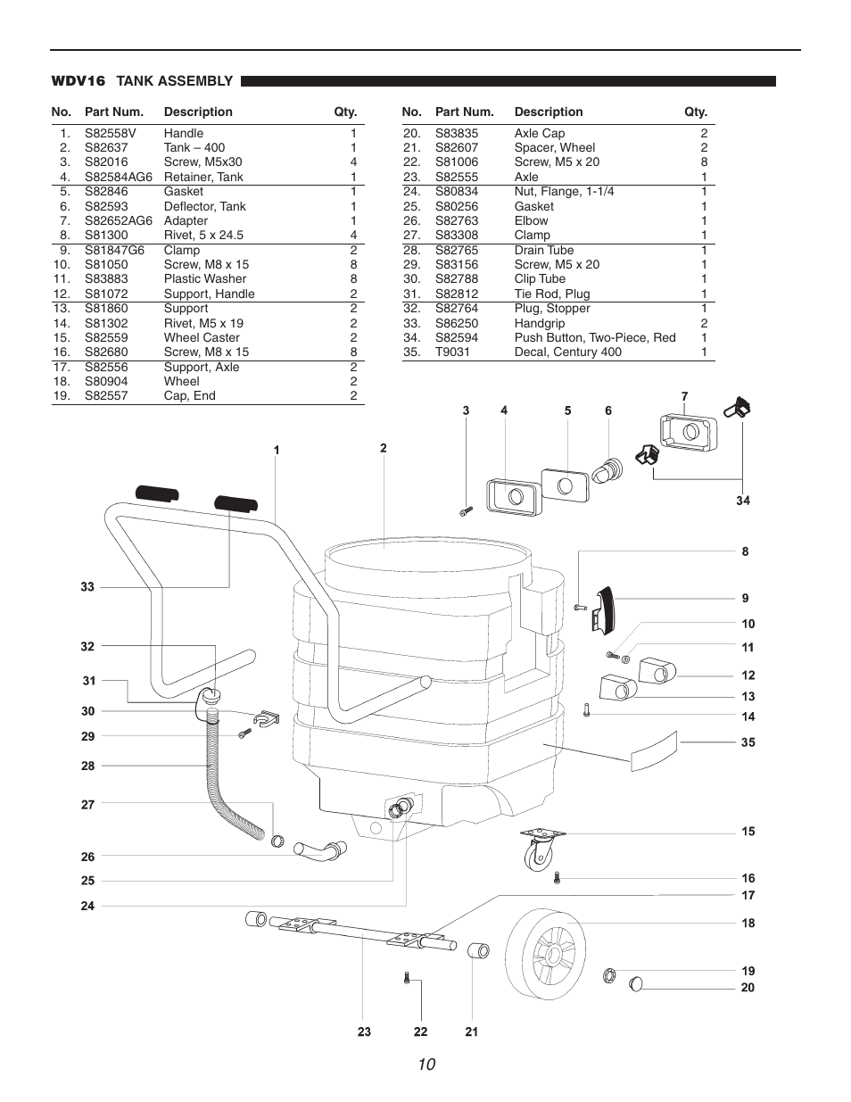 Century WDV 400 WDV10 User Manual | Page 11 / 13