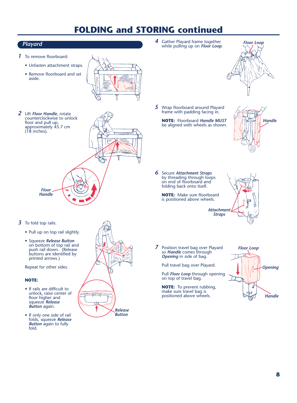 Folding and storing continued | Century PM-1644AA User Manual | Page 9 / 12