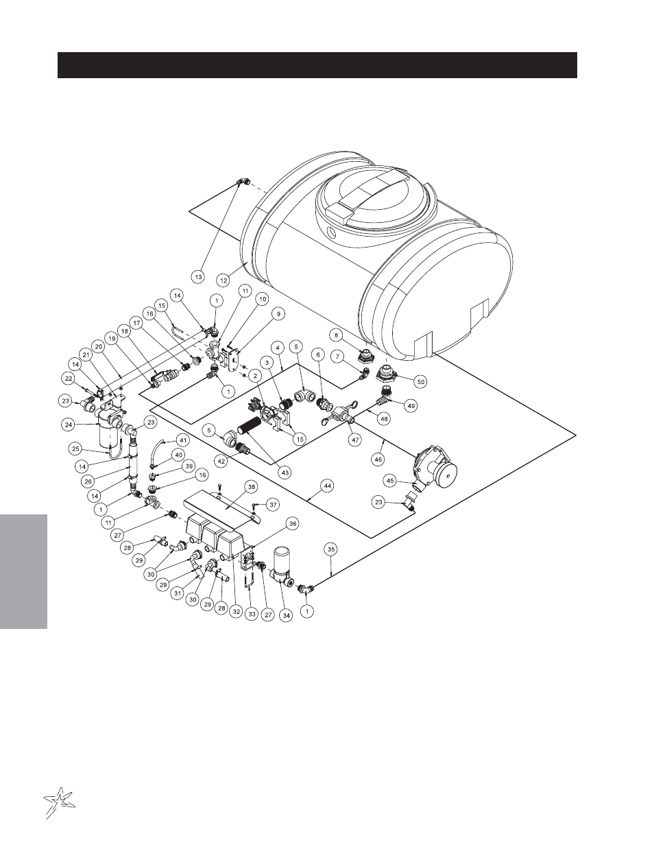 1002 plumbing drawing | Smithco Spray Star 1000 (sn 100199 – 100223) Parts & Service Manual User Manual | Page 62 / 128